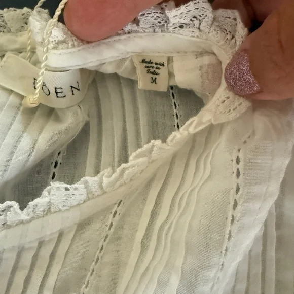 BRAND NEW, NEVER WORN - Doen Cream Lace Blouse - Picture 2 of 4